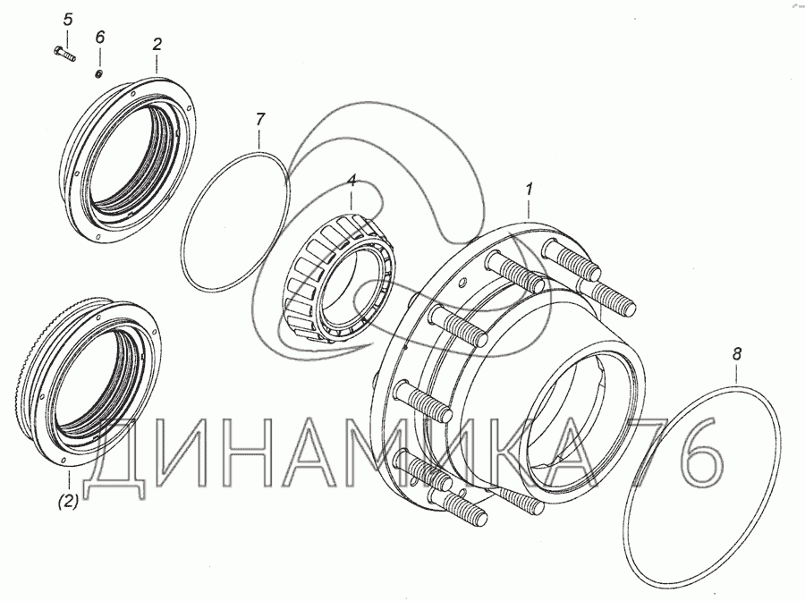 Ступица камаз 6520 схема